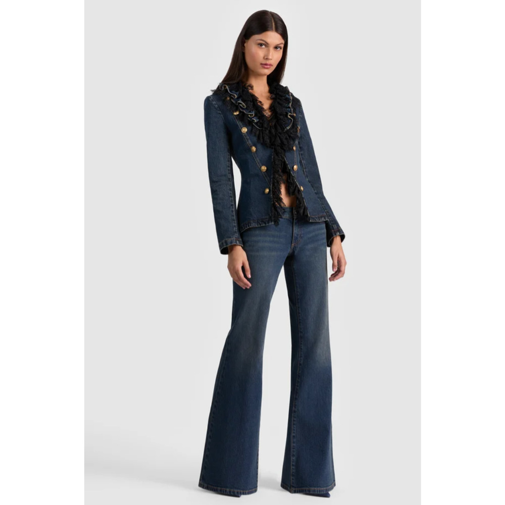 Alice + Olivia ELMIRA DENIM JACKET NWT - Picture 2 of 16